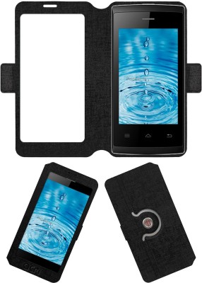ACM Flip Cover for Intex Aqua T5(Black, Cases with Holder, Pack of: 1)