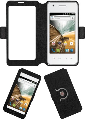 ACM Flip Cover for Spice Mi-351 Smart Flo(Black, Cases with Holder, Pack of: 1)