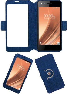 ACM Flip Cover for Lava A68(Blue, Cases with Holder, Pack of: 1)