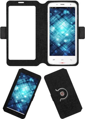 ACM Flip Cover for Spice Smart Flo Mettle 3.5x Mi-356(Black, Cases with Holder, Pack of: 1)