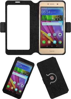 ACM Flip Cover for Honor Bee 2 4g(Black, Cases with Holder, Pack of: 1)