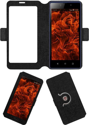 ACM Flip Cover for Lyf Flame F8(Black, Cases with Holder, Pack of: 1)