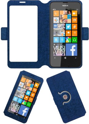 ACM Flip Cover for Nokia Lumia 630(Blue, Cases with Holder, Pack of: 1)