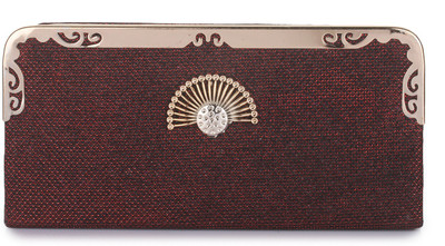 

Saifis Party Maroon Clutch
