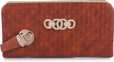 

Saifis Party Brown Clutch