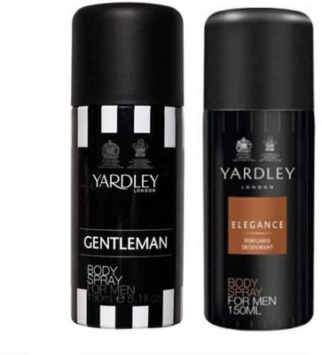 

yardley Set of 2 Deodrants Body Spray - For Men(150 ml, Pack of 2)