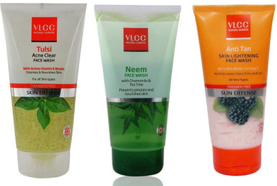 

VLCC Original Tulsi Acne Clear, Neem Chamomile and Tea Tree, Anti-Tan Skin Ligtening FaceWash Face Wash(3 ml)