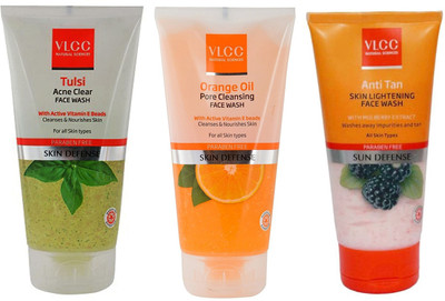 

VLCC Original Tulsi Acne Clear, Orange Oil, Anti-Tan Skin Ligtening FaceWash Face Wash(3 ml)