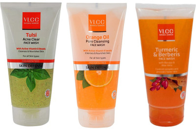 

VLCC Original Tulsi Acne Clear, Orange Oil, Turmeric and Berberis FaceWash Face Wash(3 ml)