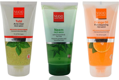

VLCC Original Tulsi Acne Clear, Neem Chamomile and Tea Tree, Orange Oil FaceWash Face Wash(3 ml)