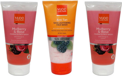 

VLCC Original Anti-Tan Skin Ligtening, Mulberry and Rose, Mulberry and Rose FaceWash Face Wash(3 ml)