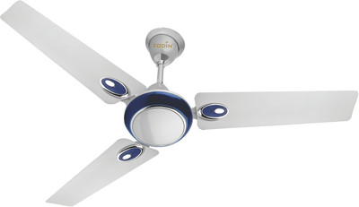 

Zodin Cruiser Silver Blue 3 Blade Ceiling Fan(Silver, Pack of 1), Blue;silver
