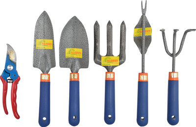 

Globus ALLOY PRUNER 8 INCH & HOME GARDENING TOOL SET/ 5 PCS Garden Tool Kit(6 Tools)