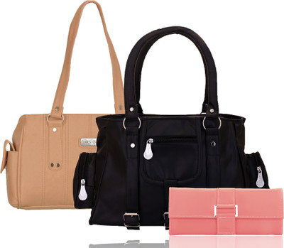 

Lady bar Hand-held Bag(Pink, Black, Brown), Black;brown;pink