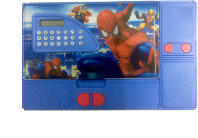 

NeoTask Calculator Jumbo Spiderman Cute Kidz Art Plastic Pencil Box(Set of 1, Multicolor)
