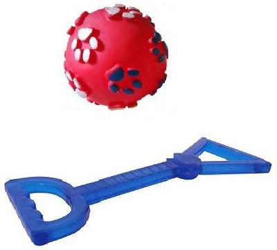 

Sri High Quality Durable And strong Rubber Stick Toy With Free Paw Print Squeaky chew Ball Toy For Small Pets (Blue) Rubber Squeaky Toy For Dog & Cat