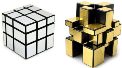 

Bonkerz Mirror Cubes Silver + Golden Combo Puzzle Pack of 2 (2 Pieces)(2 Pieces)