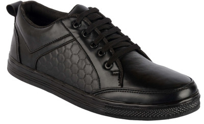 

Goosebird Stylish Black Casual Office Corporate Party Wear Canvas Sneaker Slip On Shoes Casuals For Men(Black
