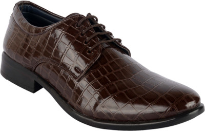 

Goosebird Men's Senthetic Formal Shoes PU Sole Casuals For Men(Brown