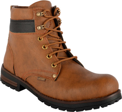 

Goosebird Men's Stylish Synthetic Boots & Sole Airmax Boots For Men(Tan