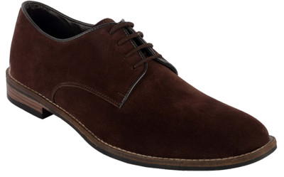 

Goosebird Men's Leather Oxford Shoes Casual Lace up Dress Shoes Lace Up For Men(Brown