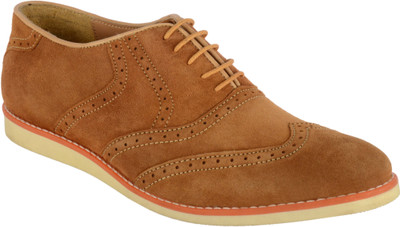 

Goosebird Men's Suede Leather Oxford Shoes Casual Lace up Dress Shoes Casuals For Men(Tan