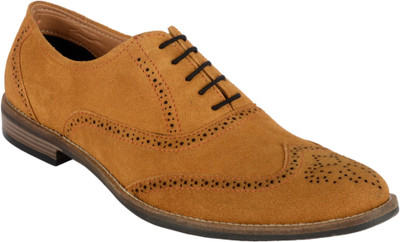 

Goosebird Men's Suede Leather Oxford Shoes Casual Lace up Dress Shoes Casuals For Men(Tan