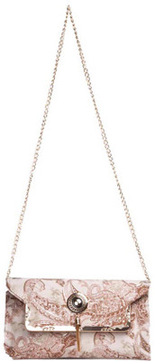 Aliado Women Evening/Party White Leatherette Sling Bag