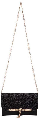 

Aliado Women Evening/Party Black Leatherette Sling Bag