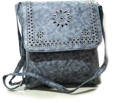 

MK Enterprises Girls Casual Grey Leatherette Sling Bag