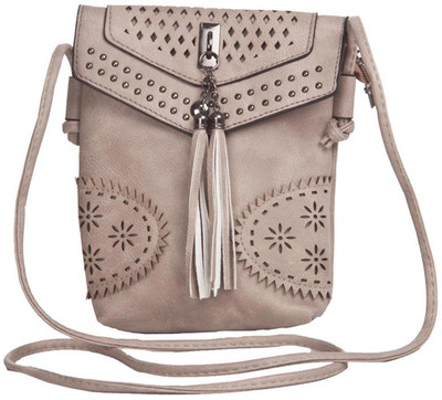 

Aliado Women Casual Grey Leatherette Sling Bag
