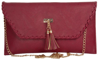 

Aliado Women Evening/Party Maroon Leatherette Sling Bag