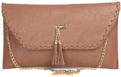 

Aliado Women Evening/Party Brown Leatherette Sling Bag