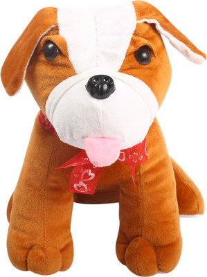 

LITTE HUG Soft Velvet Bull Dog Stuffed Cute Toy For Kids(Brown) - 15 cm(Brown)