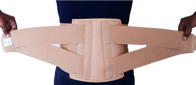

RCE Lumber Support (LSC-02) Belt -Double Pull Contoured Presssuried Lower back waist Support for Unisex Adjustable Compression Waist Support(Beige