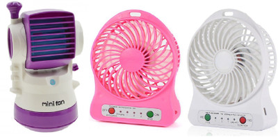 

Elegant Shopping Air Conditioner Rechargeable Fan Desktop Humidifier Fan Portable Cooling, Purple, White & Pink USB Fan, USB Humidifier(Purple, White, Pink)