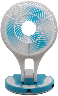 CRETO mini high speed fan with emergency led light jp5580 USB Fan(Blue)