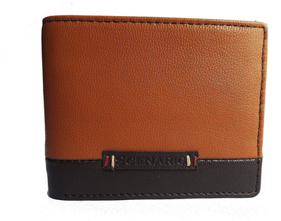 

Scenario Men Tan Genuine Leather Wallet(12 Card Slots)