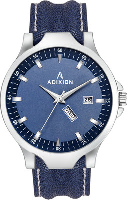 

ADIXION 9531SL04 New Leather Strep day & date Stainless Steel Youth Watch Watch - For Men
