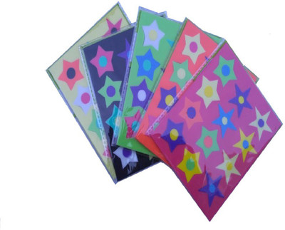 

SAMPADA (Pack of 5)Two Color Combo Star Self Adhesive Sticker for Art & Craft Purpose, Material- EVA