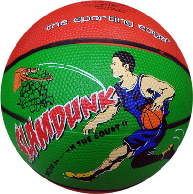 

HRS Little Champ Junior's Basketball, Size  - Slam Dunk - Red/Green Basketball - Size: (Pack of 1, Red, Green, Black