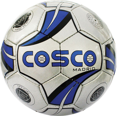 COSCO Madrid Football - Size: 5(Pack of 1, Black, White, Blue)