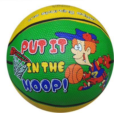 

HRS Little Champ Junior's Basketball, Size  - Put it In The Hole - Yellow/Green Basketball - Size: (Pack of 1, Yellow, Green, Hoop - yellow/green