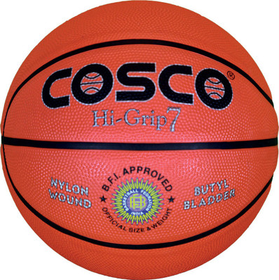 COSCO HI-GRIP Basketball - Size: 7(Pack of 1, Orange)