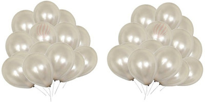 

PartyballoonsHK Solid Metallic Silver Birthday Party Decoration ( Pack Of 150) Balloon(Silver, Pack of 1)