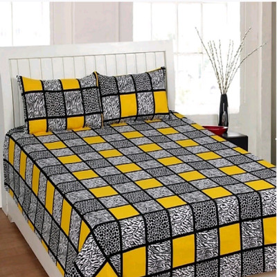 

AV Creations 144 TC Cotton Double Checkered Bedsheet(Pack of 1, Multicolor)