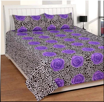 

AV Creations 144 TC Cotton Double Floral Bedsheet(Pack of 1, Multicolor)