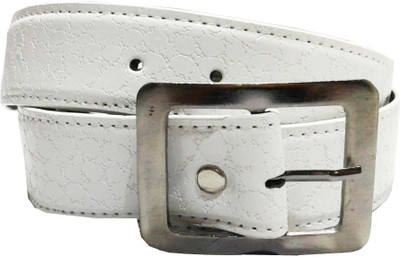

Divya India Boys White Genuine Leather Belt, Withe