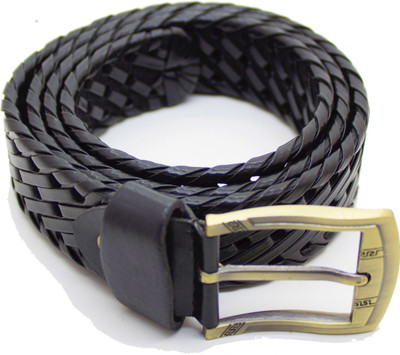 

Bageera Men & Women Black Texas Leatherite Belt