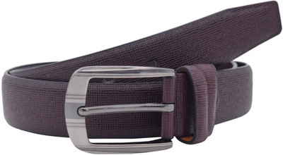 

Baluchi Men Formal Purple Artificial Leather Belt, Brown